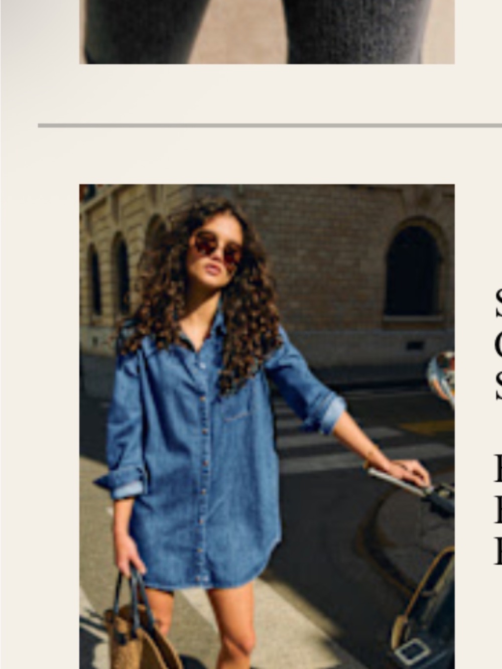 Sezane Blue Denim Shirt Dress